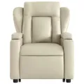 Fauteuil inclinable de massage Crème Similicuir
