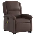 Fauteuil inclinable de massage Marron Similicuir