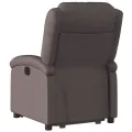 Fauteuil inclinable marron foncé cuir véritable