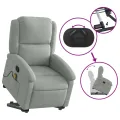 Fauteuil de massage inclinable Gris clair Velours