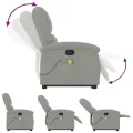 Fauteuil de massage inclinable Gris clair Velours
