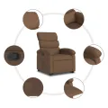 Fauteuil inclinable Marron Tissu