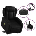 Fauteuil inclinable de massage électrique noir similicuir