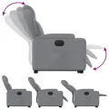 Fauteuil inclinable électrique gris clair tissu
