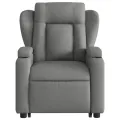 Fauteuil de massage inclinable Gris foncé Tissu