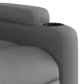Fauteuil de massage inclinable Gris foncé Tissu