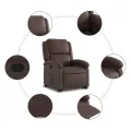 Fauteuil inclinable marron similicuir