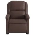 Fauteuil inclinable marron similicuir