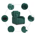 Fauteuil inclinable vert foncé tissu