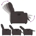 Fauteuil inclinable électrique marron foncé tissu