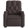 Fauteuil inclinable électrique marron foncé tissu