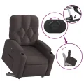Fauteuil inclinable électrique marron foncé tissu