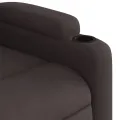 Fauteuil inclinable électrique marron foncé tissu