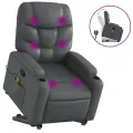 Fauteuil inclinable de massage Gris Similicuir