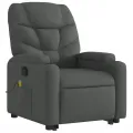 Fauteuil de massage inclinable Gris foncé Tissu
