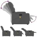 Fauteuil de massage inclinable Gris foncé Tissu