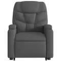 Fauteuil de massage inclinable Gris foncé Tissu