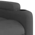 Fauteuil de massage inclinable Gris foncé Tissu
