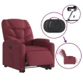Fauteuil inclinable électrique rouge bordeaux tissu
