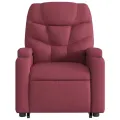 Fauteuil inclinable électrique rouge bordeaux tissu