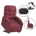 Fauteuil inclinable électrique rouge bordeaux tissu