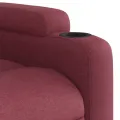 Fauteuil inclinable électrique rouge bordeaux tissu