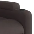 Fauteuil inclinable de massage électrique Marron foncé Tissu