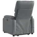 Fauteuil inclinable de massage électrique gris similicuir