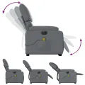 Fauteuil inclinable de massage électrique gris similicuir