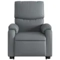 Fauteuil inclinable de massage électrique gris similicuir