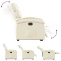 Fauteuil inclinable électrique crème similicuir