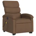 Fauteuil de massage inclinable Marron Tissu