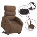 Fauteuil de massage inclinable Marron Tissu