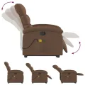Fauteuil de massage inclinable Marron Tissu