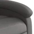 Fauteuil inclinable de massage électrique gris cuir véritable