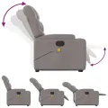 Fauteuil inclinable de massage électrique Taupe Tissu