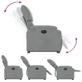 Fauteuil inclinable électrique gris clair tissu