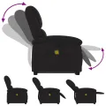 Fauteuil de massage inclinable Noir Tissu