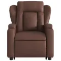Fauteuil inclinable de massage électrique marron similicuir