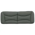 Coussin de tête de lit gris foncé 120 cm tissu