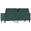 Canapé à 2 places Vert foncé 140 cm Velours