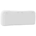 Coussin de tête de lit blanc 120 cm similicuir