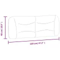 Coussin de tête de lit blanc 120 cm similicuir