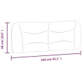 Coussin de tête de lit noir 140 cm similicuir