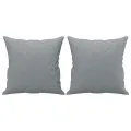 Canapé 2 places avec oreillers gris clair 120 cm tissu