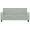 Canapé à 2 places Gris clair 140 cm Velours