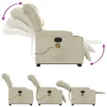 Fauteuil inclinable de massage Crème Similicuir
