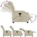 Fauteuil inclinable de massage Crème Similicuir