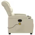 Fauteuil inclinable de massage Crème Similicuir