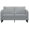 Canapé à 2 places Gris clair 140 cm Tissu